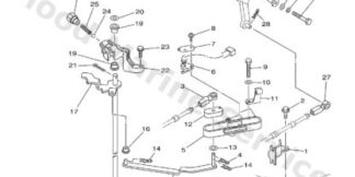 Genuine Yamaha 68V441201200 - Handle gear shift assy - Supplied by Flood Marine