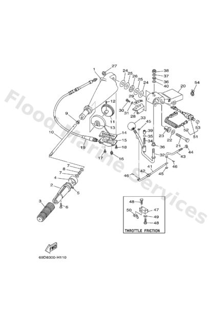 Genuine Yamaha 692441590100 - Handle, gear shift 2 - Supplied by Flood Marine