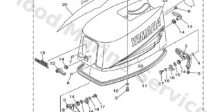 Genuine Yamaha 69742610404D - Top cowling assy - Supplied by Flood Marine