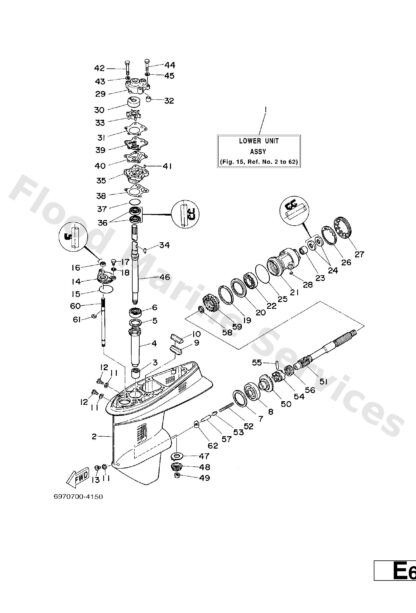Genuine Yamaha 697455600000 - Gear 1 assy - Supplied by Flood Marine