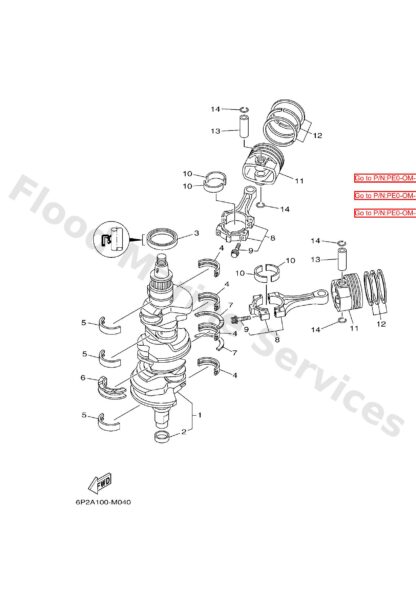 Genuine Yamaha 69J114260100 - Bearing, thrust 1 (#1) - Supplied by Flood Marine