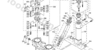 Genuine Yamaha 69J438000A8D - Power trim & tilt assy - Supplied by Flood Marine