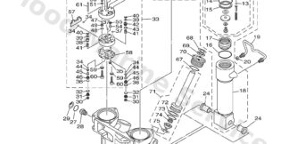 Genuine Yamaha 69J438200100 - Trim piston sub assy - Supplied by Flood Marine