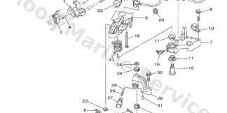 Genuine Yamaha 69J441201200 - Handle gear shift assy - Supplied by Flood Marine