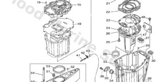 Genuine Yamaha 69J45111108D - Casing, upper - Supplied by Flood Marine