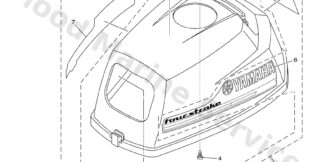 Genuine Yamaha 69M426783000 - Graphic, rear - Supplied by Flood Marine