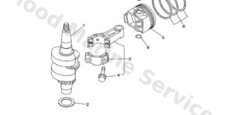 Genuine Yamaha 69ME16040100 - Piston ring set   o/s-1 - Supplied by Flood Marine