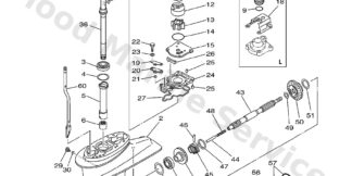 Genuine Yamaha 69P45300104D - Lower unit assy - Supplied by Flood Marine