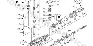 Genuine Yamaha 69W45300038D - Lower unit assy - Supplied by Flood Marine