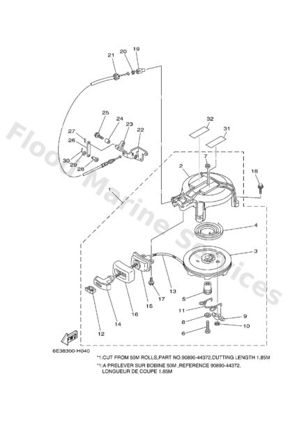 Genuine Yamaha 6E0157107394 - Starter assy - Supplied by Flood Marine