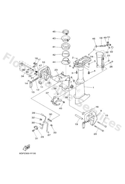Genuine Yamaha 6E045111028D - Casing, upper - Supplied by Flood Marine