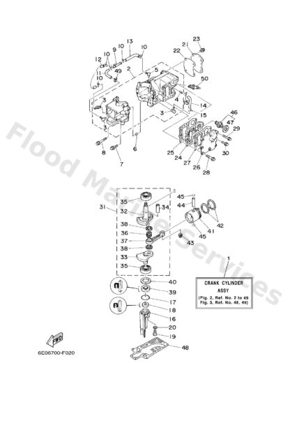 Genuine Yamaha 6E045113A100 - Gasket,upper casing - Supplied by Flood Marine