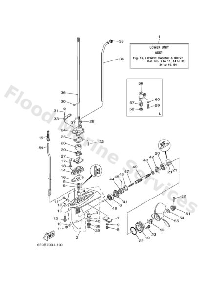 Genuine Yamaha 6E045315A000 - Packing,lower casing - Supplied by Flood Marine