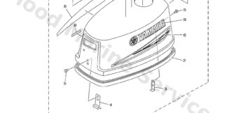 Genuine Yamaha 6E3426784000 - Graphic, rear - Supplied by Flood Marine