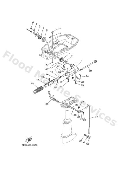 Genuine Yamaha 6E444111724D - Handle, gear shift - Supplied by Flood Marine