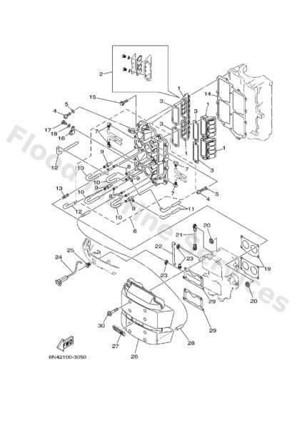 Genuine Yamaha 6E513621A100 - Gasket, valve seat - Supplied by Flood Marine