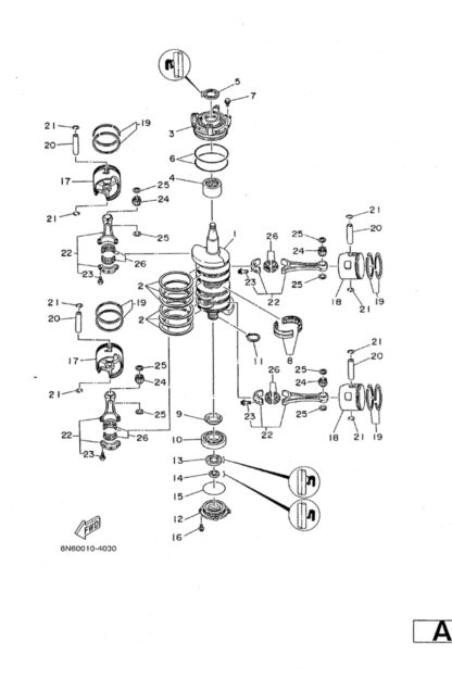 Genuine Yamaha 6E515163001S - Housing, bearing 1 - Supplied by Flood Marine