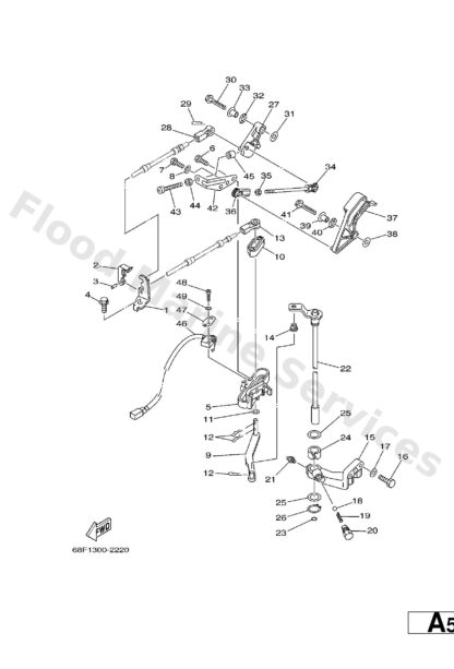 Genuine Yamaha 6E544118011S - Bracket 2 - Supplied by Flood Marine