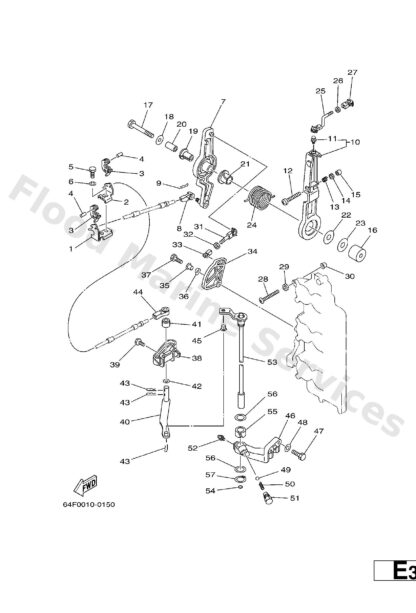 Genuine Yamaha 6E5441180194 - Bracket 2 - Supplied by Flood Marine