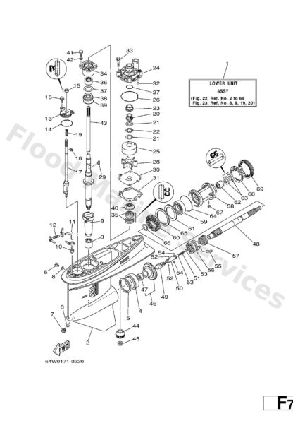 Genuine Yamaha 6E545301048D - Casing, lower - Supplied by Flood Marine