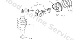 Genuine Yamaha 6EGE16361000 - Piston (0.50mm o/s - Supplied by Flood Marine