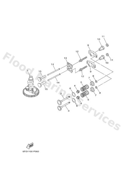 Genuine Yamaha 6EGE21540000 - Rod, valve push - Supplied by Flood Marine