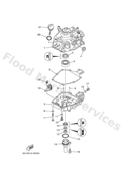 Genuine Yamaha 6EGE31020000 - Gear unit assy - Supplied by Flood Marine