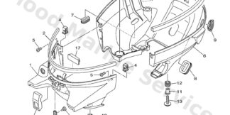 Genuine Yamaha 6EGG27110100 - Cowling, bottom 1 - Supplied by Flood Marine