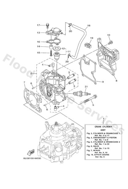 Genuine Yamaha 6EGWE090041S - Crank cylinder ass - Supplied by Flood Marine