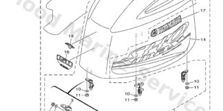 Genuine Yamaha 6EH4261A0200 - Top cowling w/o graphics - Supplied by Flood Marine