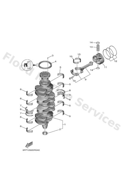 Genuine Yamaha 6EK114270000 - Bearing, thrust 2 - Supplied by Flood Marine