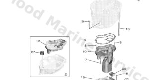 Genuine Yamaha 6EK45111008D - Casing, upper - Supplied by Flood Marine