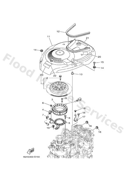 Genuine Yamaha 6EK836260100 - Mark 6 - Supplied by Flood Marine