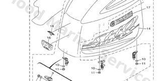 Genuine Yamaha 6FH426100200 - Top cowling assy - Supplied by Flood Marine