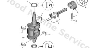 Genuine Yamaha 6FM116310000 - Piston (std) - Supplied by Flood Marine