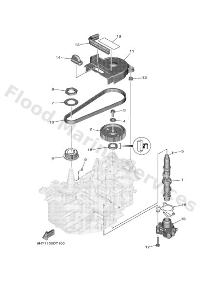 Genuine Yamaha 6FM134376100 - Mark, caution - Supplied by Flood Marine