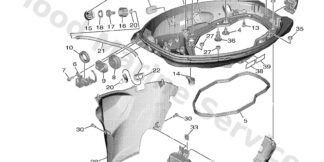 Genuine Yamaha 6FM42710008D - Bottom cowling assy - Supplied by Flood Marine