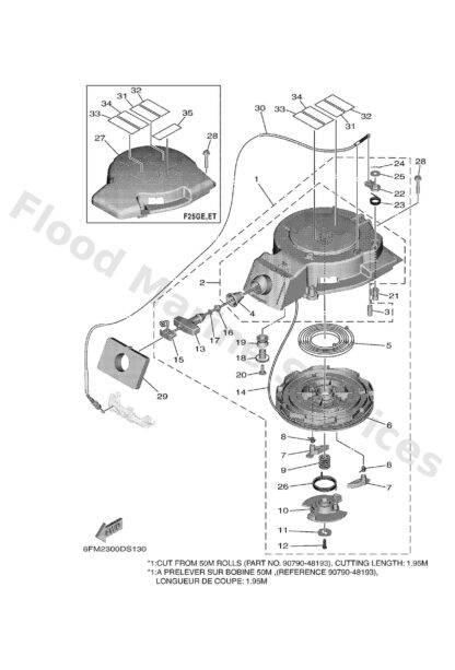 Genuine Yamaha 6FM813370000 - Cover, flywheel - Supplied by Flood Marine