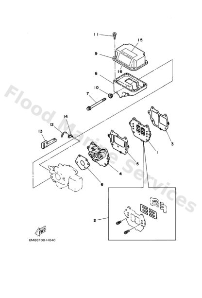 Genuine Yamaha 6G1136100100 - Reed valve assy - Supplied by Flood Marine