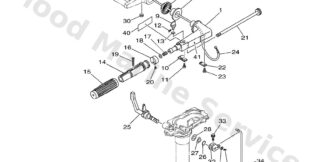 Genuine Yamaha 6GP44111008D - Handle, gear shift - Supplied by Flood Marine