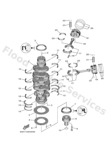 Genuine Yamaha 6GR131880000 - Gear, drive - Supplied by Flood Marine