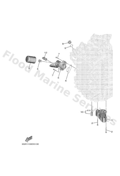 Genuine Yamaha 6GR134900000 - Relief valve assy - Supplied by Flood Marine