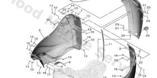 Genuine Yamaha 6GR4271200CE - Cowling, bottom 2 - Supplied by Flood Marine