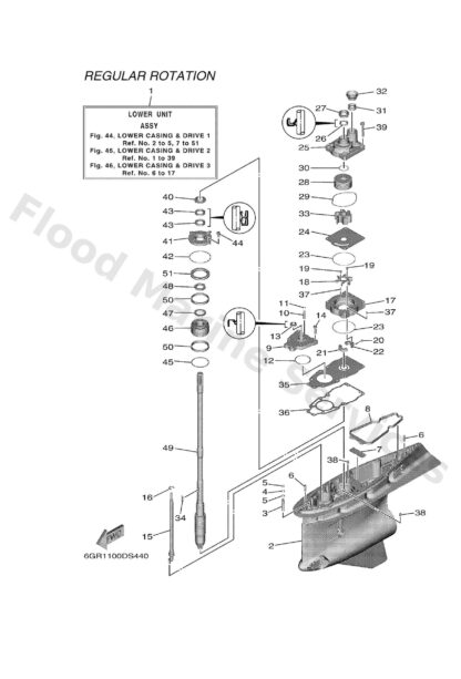 Genuine Yamaha 6GR45311008D - Casing, lower - Supplied by Flood Marine