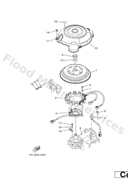 Genuine Yamaha 6H1134372100 - Mark, caution - Supplied by Flood Marine