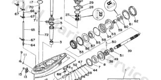 Genuine Yamaha 6H145300154D - Lower unit assy - Supplied by Flood Marine