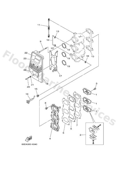 Genuine Yamaha 6H313621A100 - Gasket, valve seat - Supplied by Flood Marine