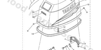 Genuine Yamaha 6H3426823000 - Mark, cowling - Supplied by Flood Marine