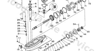 Genuine Yamaha 6H345300154D - Lower unit assy - Supplied by Flood Marine
