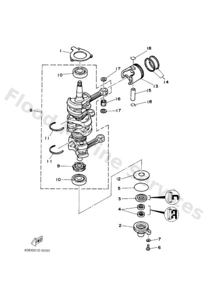 Genuine Yamaha 6H4115360000 - Gear, drive - Supplied by Flood Marine